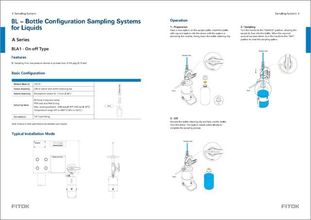 Fitok Cylinder Configuration Sampling Systems for Gases