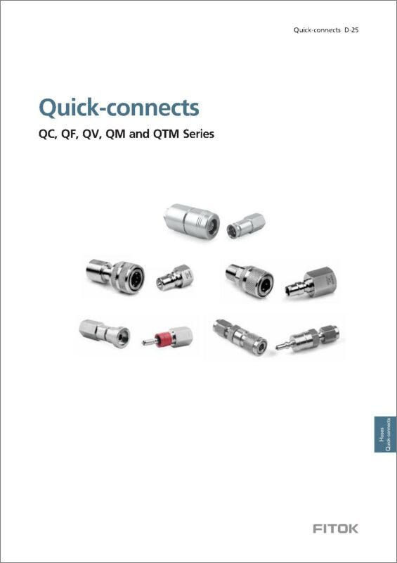 Fitok Quick Connects, QC, QF, QV, QM,and QTM Series